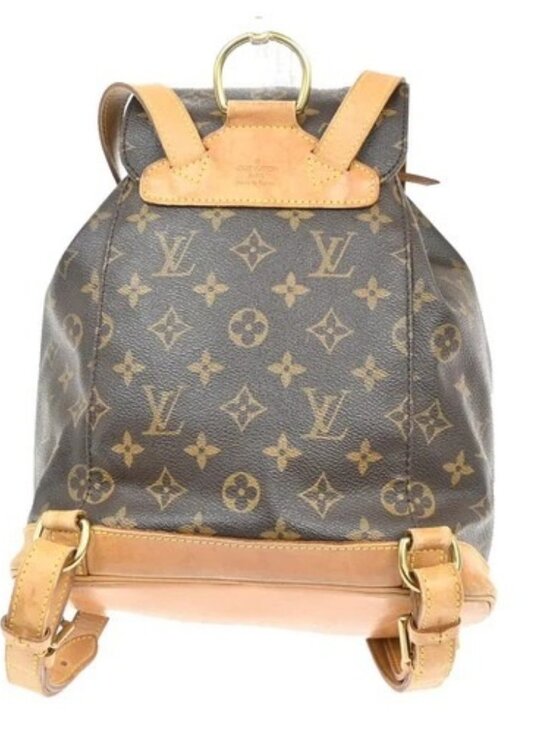 LOUIS VUITTON Montsouris MM Backpack Bag Monogram Leather Brown M51136 90MA414 main image 4